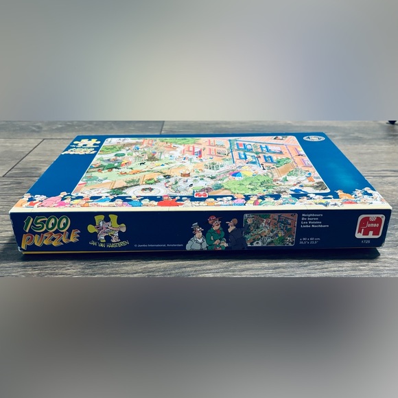 Jan Van Haasteren Neighbors 1500 Piece Comic Puzzle EXCELLENT VINTAGE - Picture 2 of 4